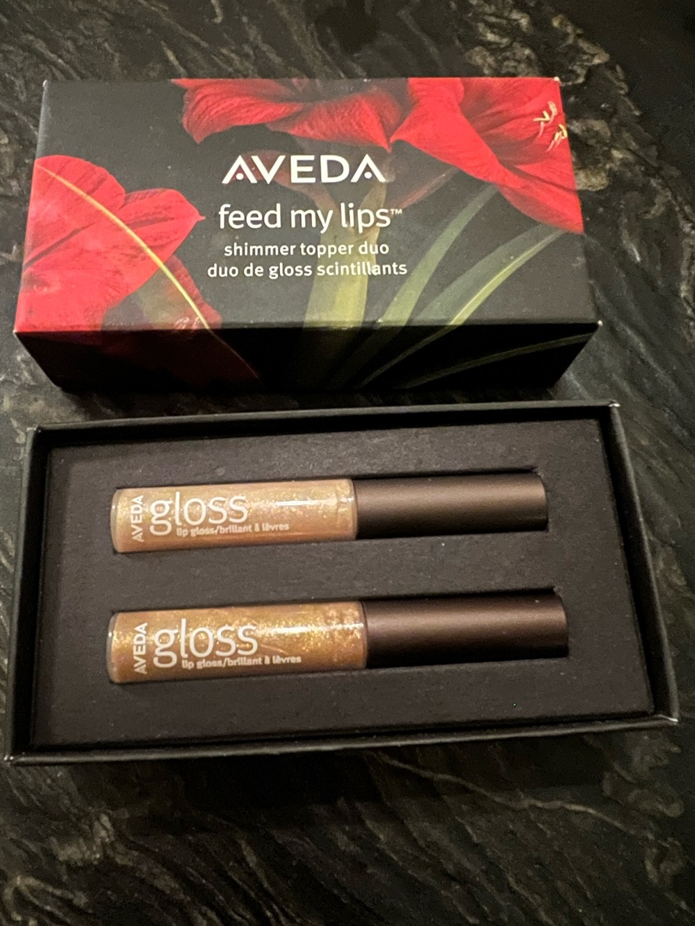 AVEDA FEED MY LIPS Shimmer Topper Mini Duo - New
